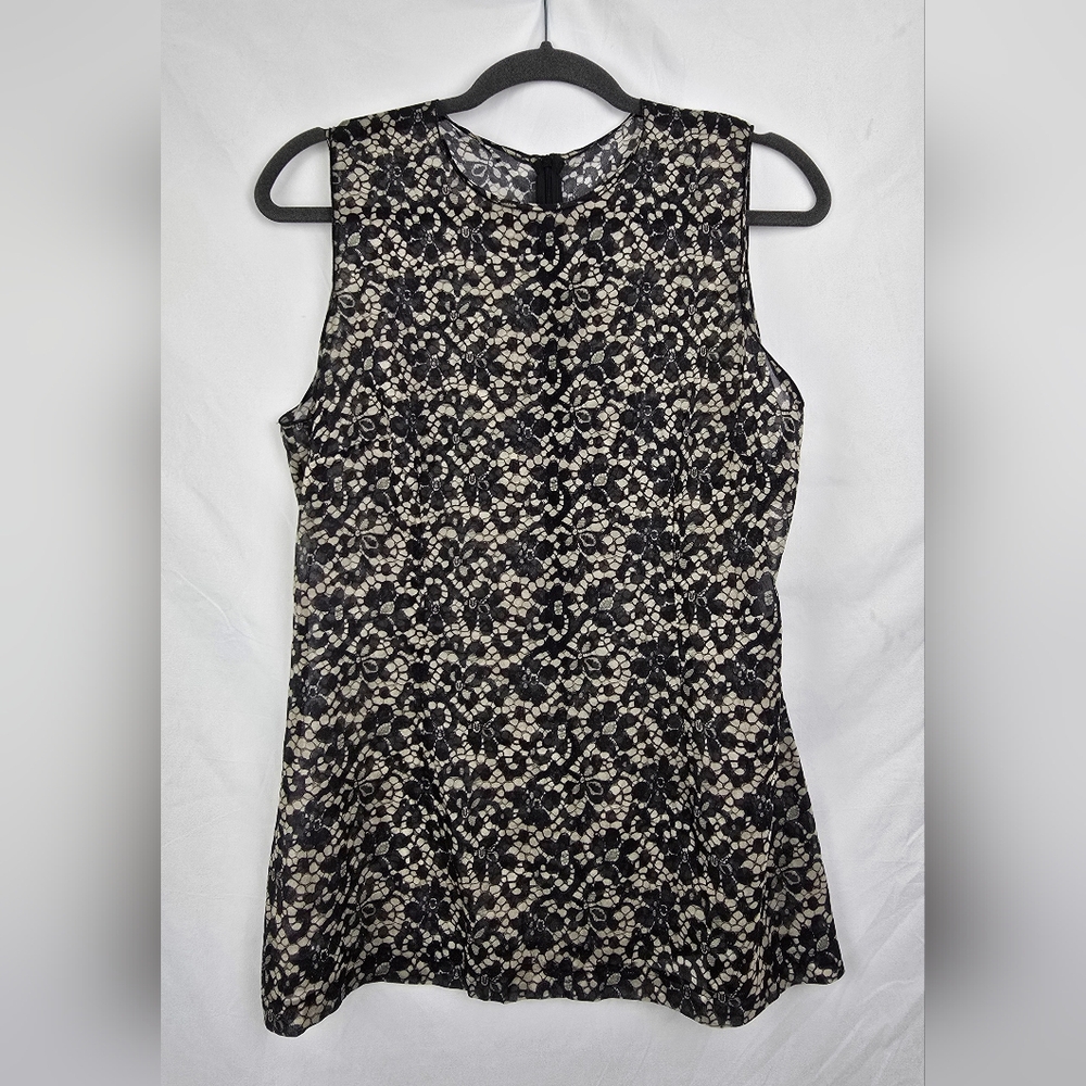 Dolce & Gabbana Sheer Silk Whimsigoth Designer Tunic Top sz 46 (Small US)